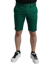 Dolce & Gabbana Deep Green Cotton Stretch Men Bermuda Shorts -   -  Dolce & Gabbana.